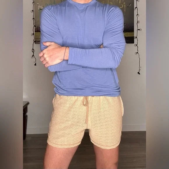 Johnnie-O | Course PrepFormance Long Sleeve Crewneck in Shoreline Blue (Small) - Picture 10 of 13